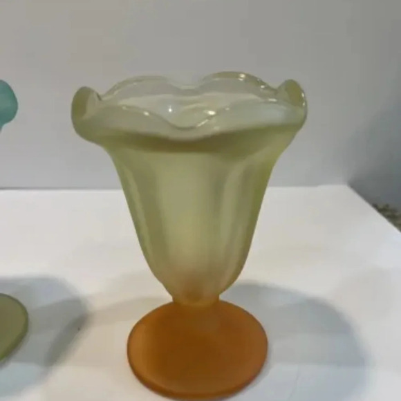 3 Libby kadink frosted ice cream/parfait glasses - Picture 7 of 9